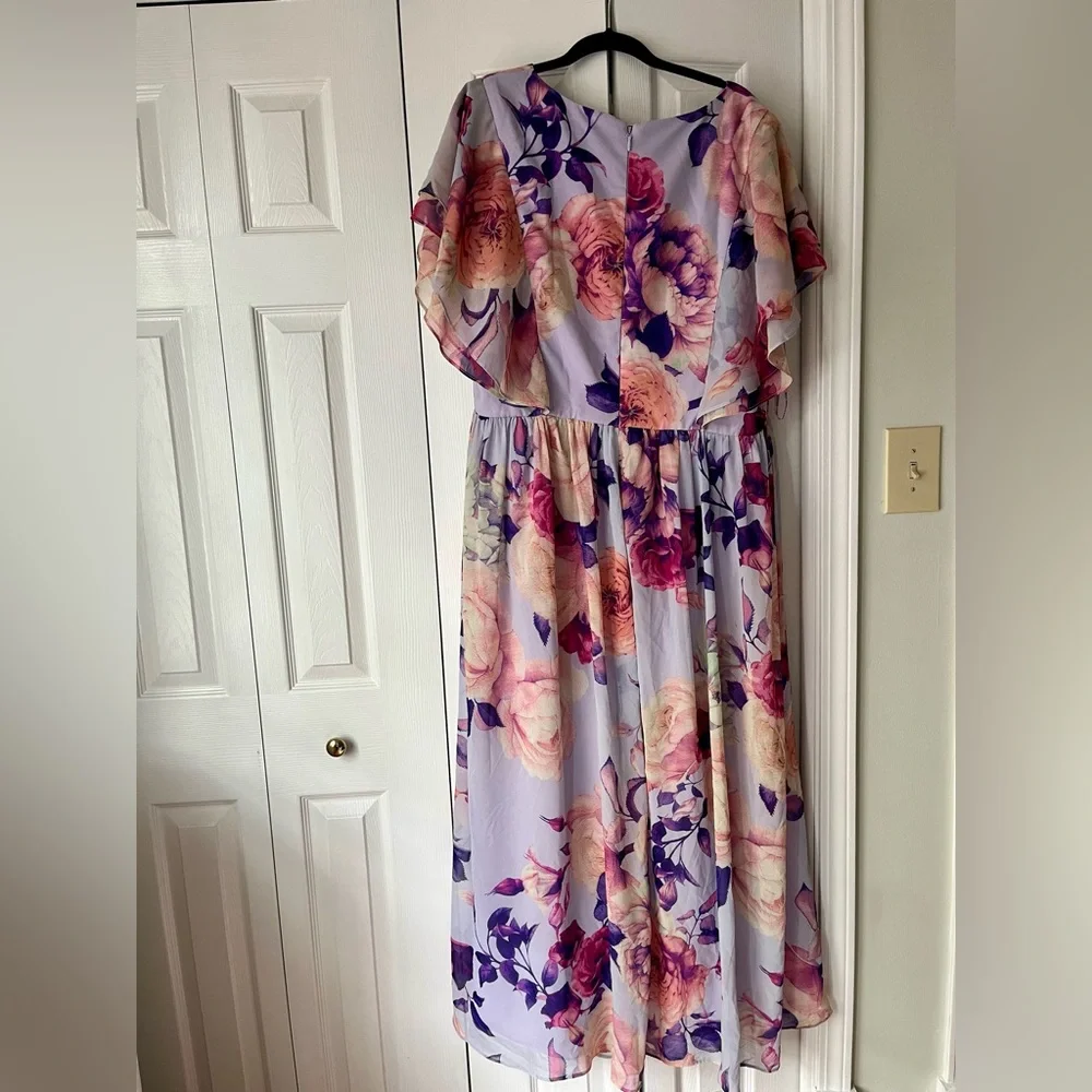 Floral Chi Chi London Long Dress Size 22 - Picture 6 of 7